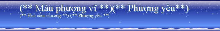 (** Màu phượng vĩ **)(** Phượng yêu**)