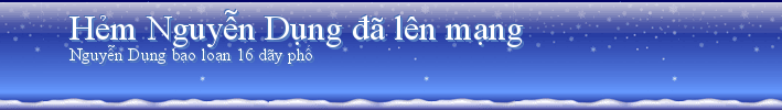 Hẻm Nguyễn Dụng đã lên mạng
