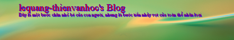 lequang-thienvanhoc's Blog