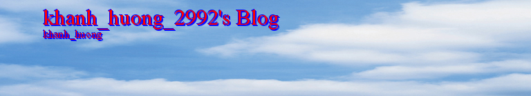 khanh_huong_2992's Blog