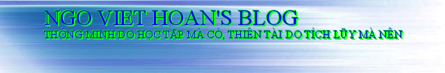NGO VIET HOAN'S BLOG