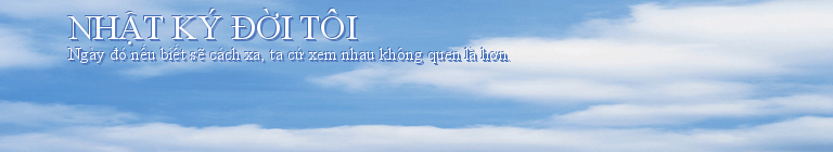NHẬT KÝ ĐỜI TÔI