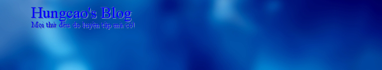 Hungcao's Blog