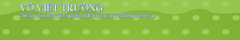 VÕ VIẾT TRƯỜNG