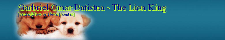 Garbriel Omar Batistua - The Lion King